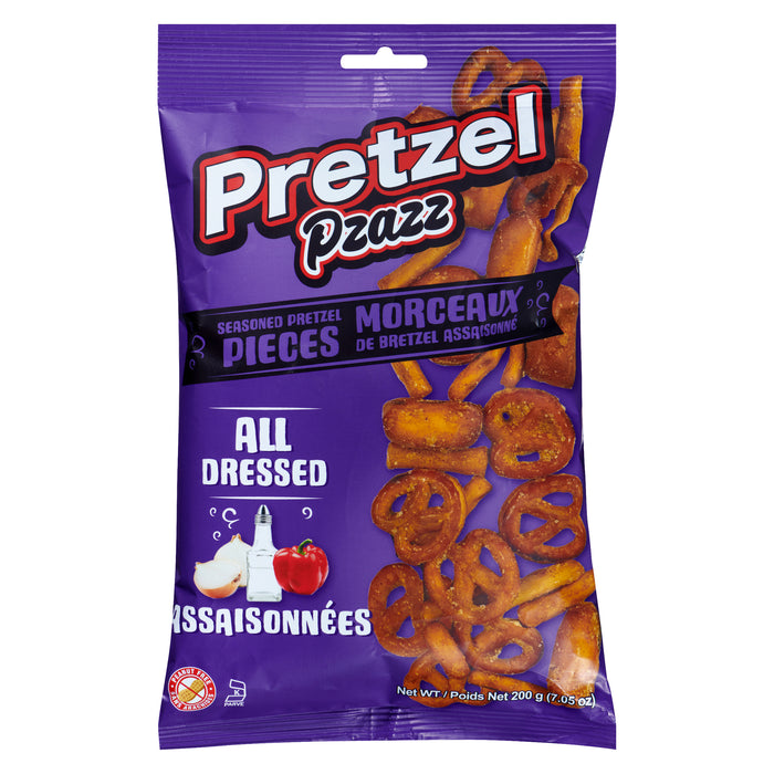 Pretzel Pzazz Seasoned Pretzel Pieces All Dressed, 200 g