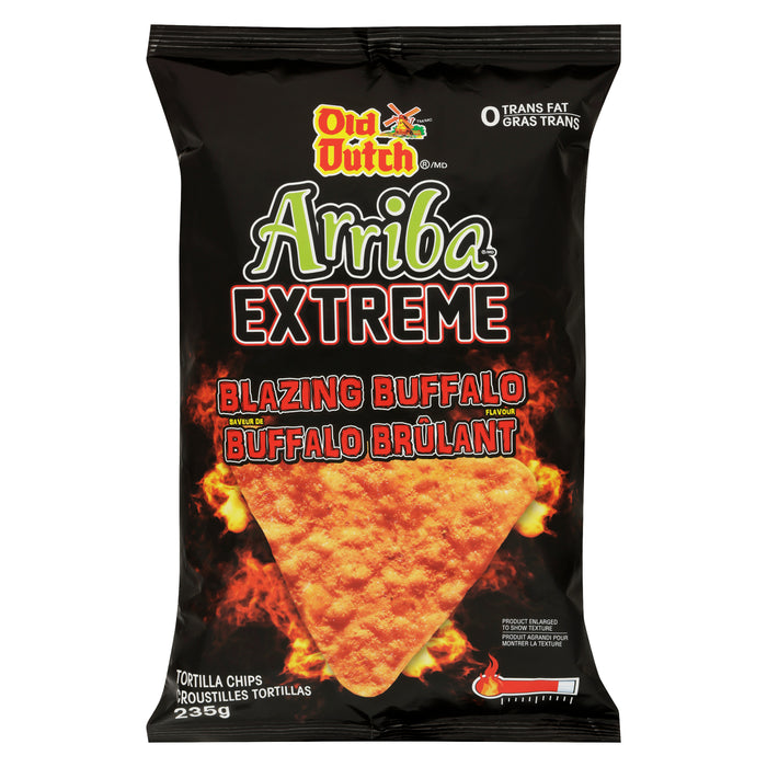 Old Dutch Arriba Tortilla Chips Extreme Blazing Buffalo Flavour, 235 g