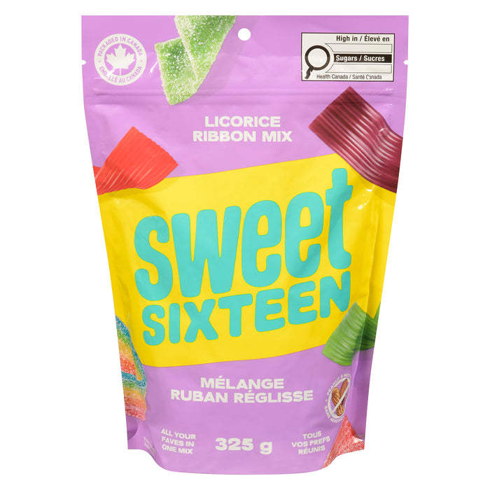 Sweet Sixteen Licorice Ribbon Mix, 325 g