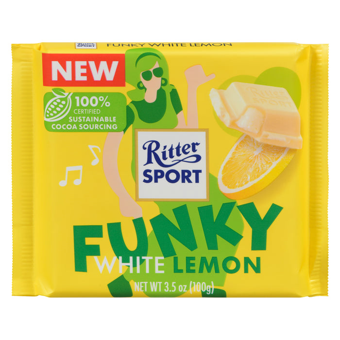 Friandises au citron blanc Funky Ritter Sport, 100 g