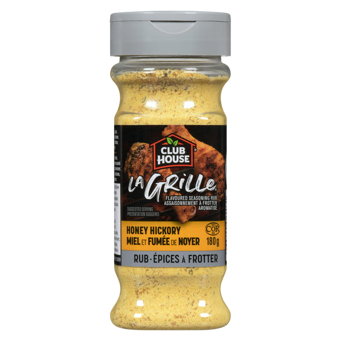 Club House La Grille Flavoured Seasoning Rub Honey Hickory, 180 g