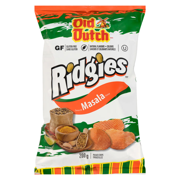 Old Dutch Ridgies Croustilles Saveur de Masala, 200 g