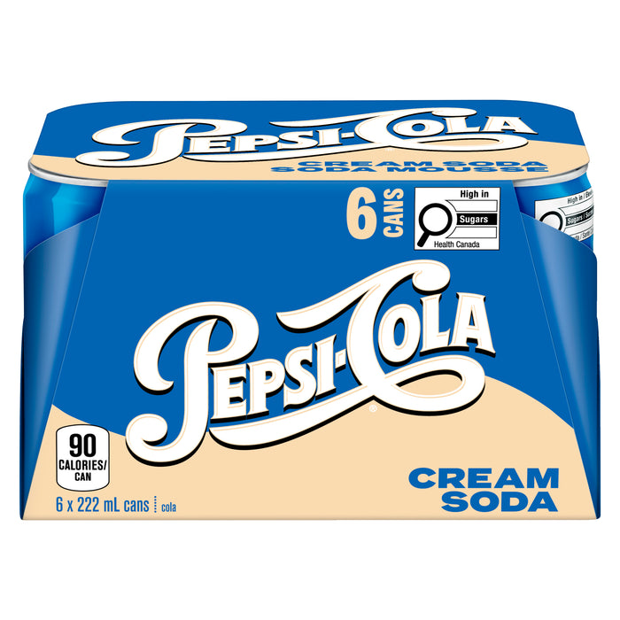 Pepsi-Cola Soda Shop Mini Cream Soda, 6-Pack, 222 ml