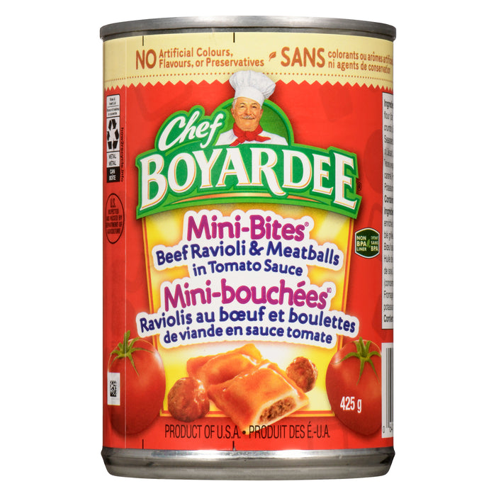 Mini raviolis au boeuf en sauce tomate et viande de Chef Boyardee - 425g