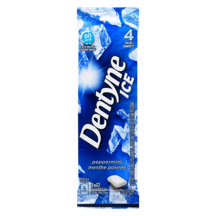 Dentyne Ice Sugar-Free Peppermint Gum, 4-Pack, 12-Pieces
