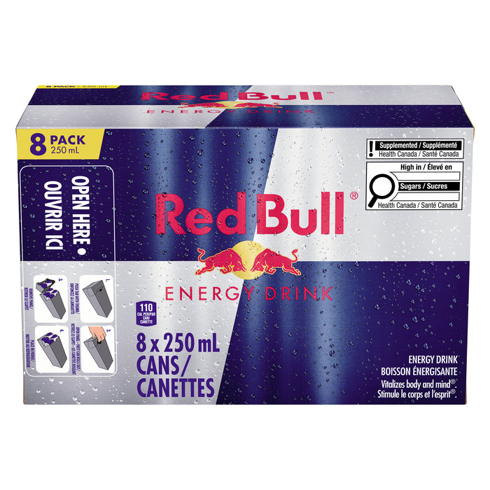 Red Bull Energy Drink, 8-Pack, 250 ml