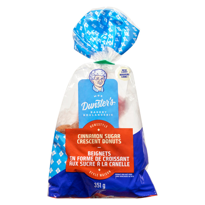 Beignes en forme de croissant à la cannelle et au sucre Mrs Dunster’s, 351 g