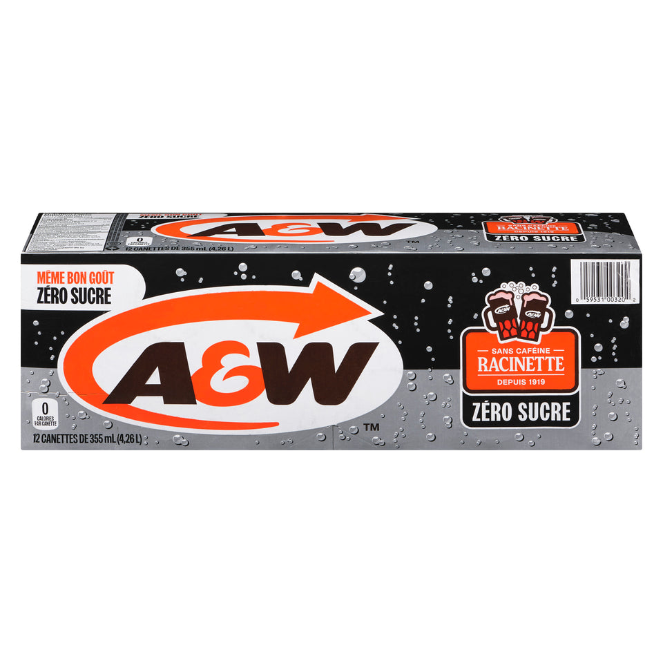 A&W Root Beer Caffeine Free Diet , 12-Pack, 355 ml – Giant Tiger