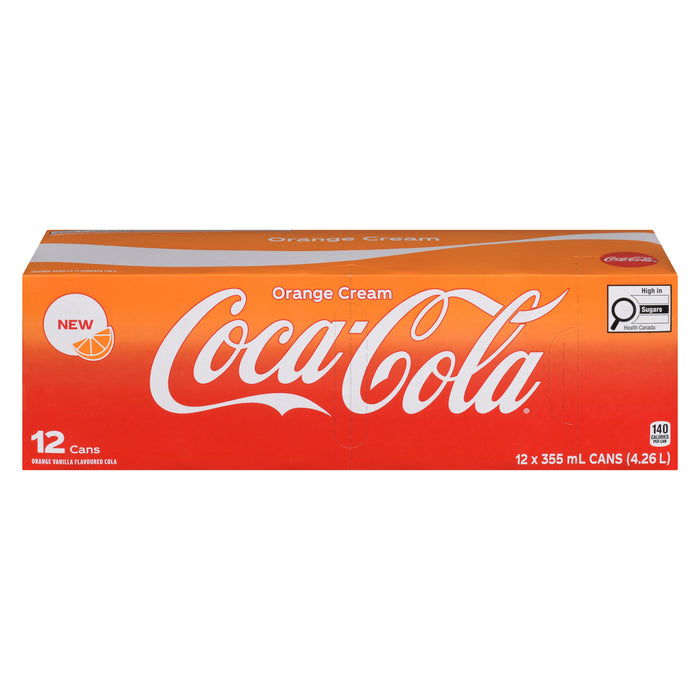 Coca-Cola à Saveur d'Orange et de Vanille Crème à l'Orange, emb. de 12, 355 ml