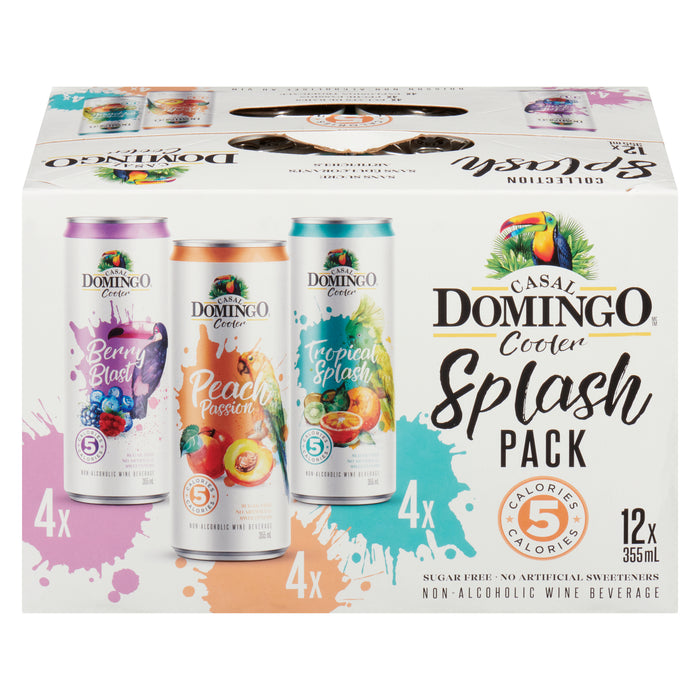 Casal Domingo Cooler Boisson Non-Alcoolisée au Vin Collection Splash, emb. de 12, 355 ml