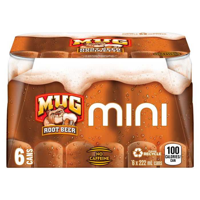 Mug Root Beer Mini, 6-Pack, 222 ml