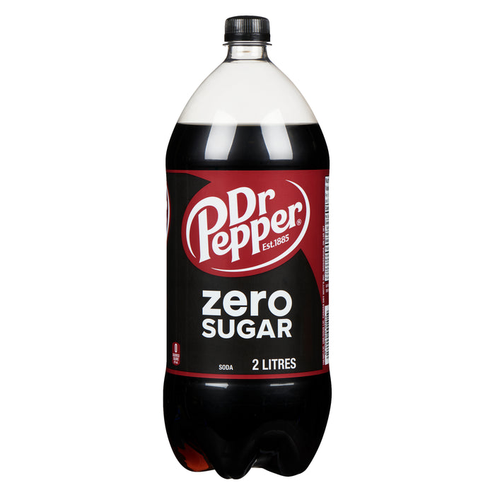 Dr Pepper Soda Zero Sugar, 2 L
