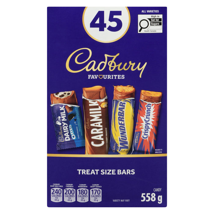 Cadbury Favourites Candy, 45-Pack, 558 g