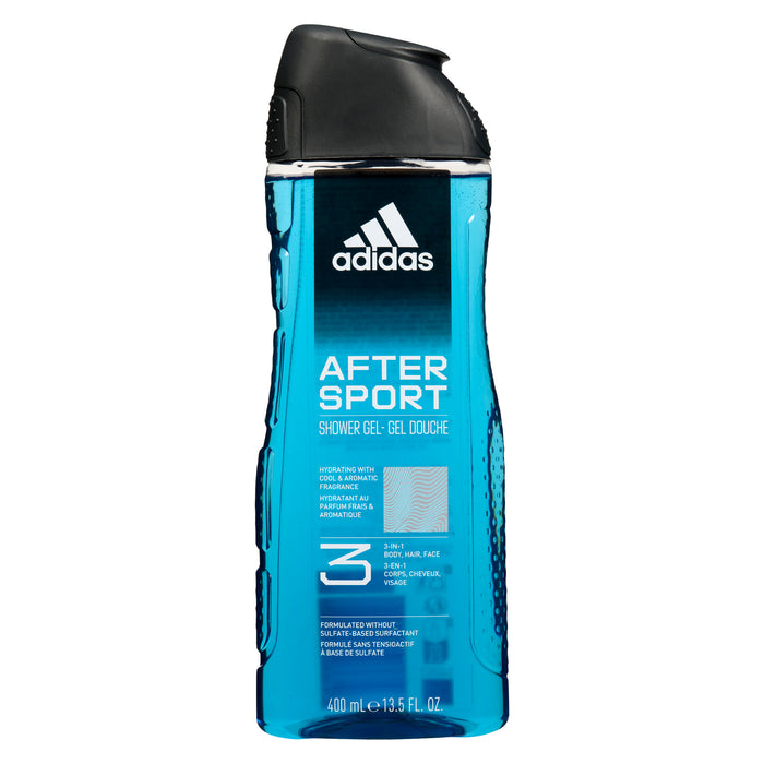 Gel douche Adidas 3 en 1, 400 ml