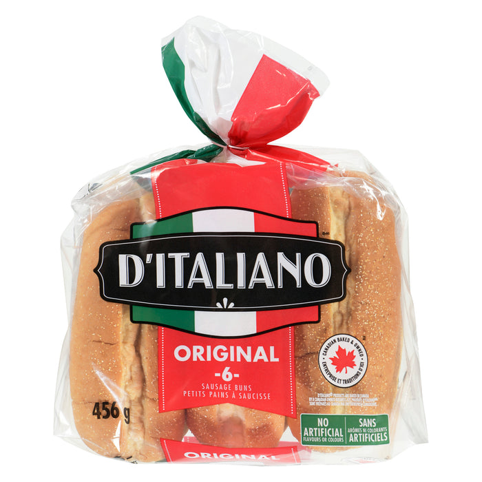 D'Italiano 6 Petits Pains à Saucisse Original, Emb. De 6, 456-g