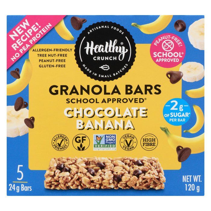 Healthy Crunch Granola Bars Chocolate Banana, 5-Pack, 24 g