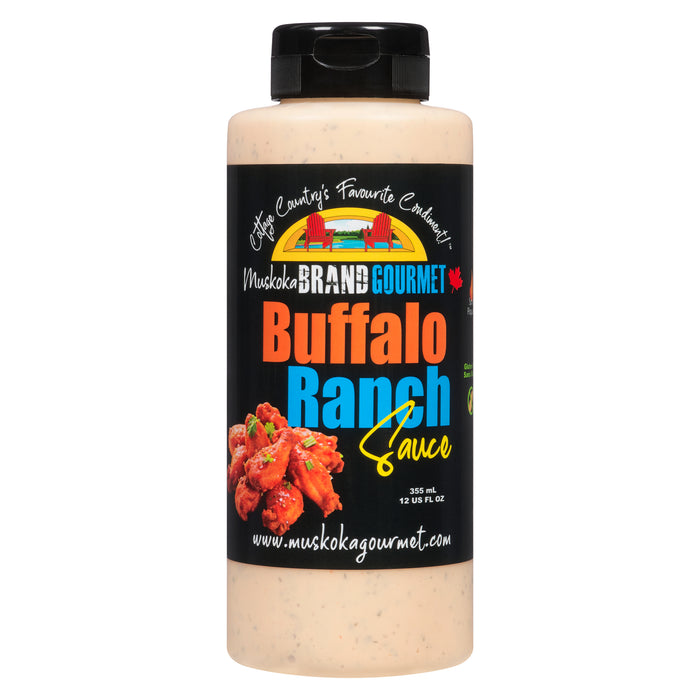 Muskoka Brand Gourmet Buffalo Ranch Sauce Spicy, 355 ml