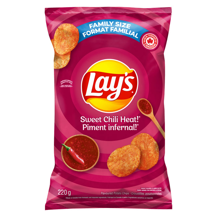 Lay's Sweet Chili Heat Potato Chips, 220 g