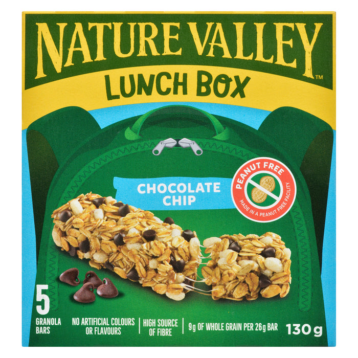 Barres granola aux brisures de chocolat Boîte à lunch Val Nature, emb. de 5, 130 g
