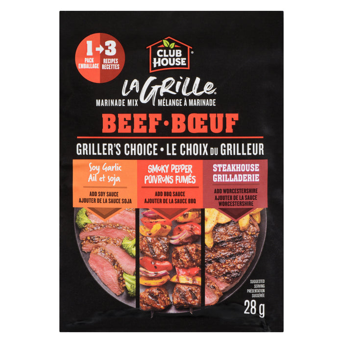 Club House La Grille Marinade Mix, Beef, 28 g