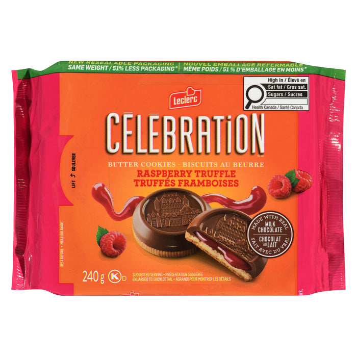 Célébration Biscuits au Beurre Truffés Framboises, 240 g
