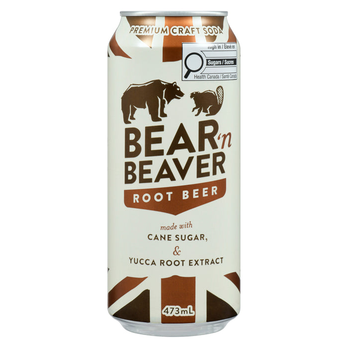 Bear 'n Beaver Premium Craft Soda Root Beer, 473 ml