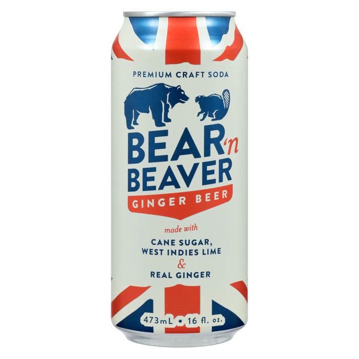 Bear 'n Beaver Premium Craft Soda Ginger Beer, 473 ml