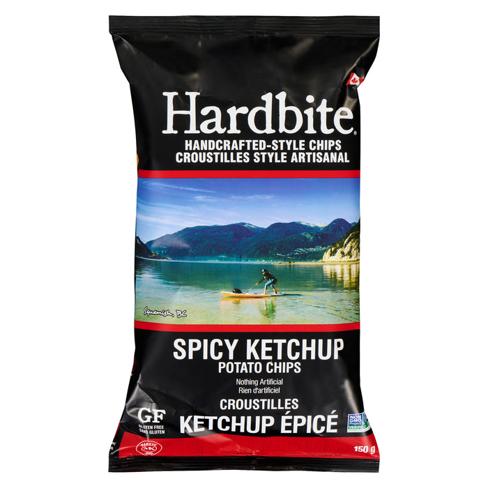 Hardbite Handcrafted-Style Spicy Ketchup Potato Chips, 150 g