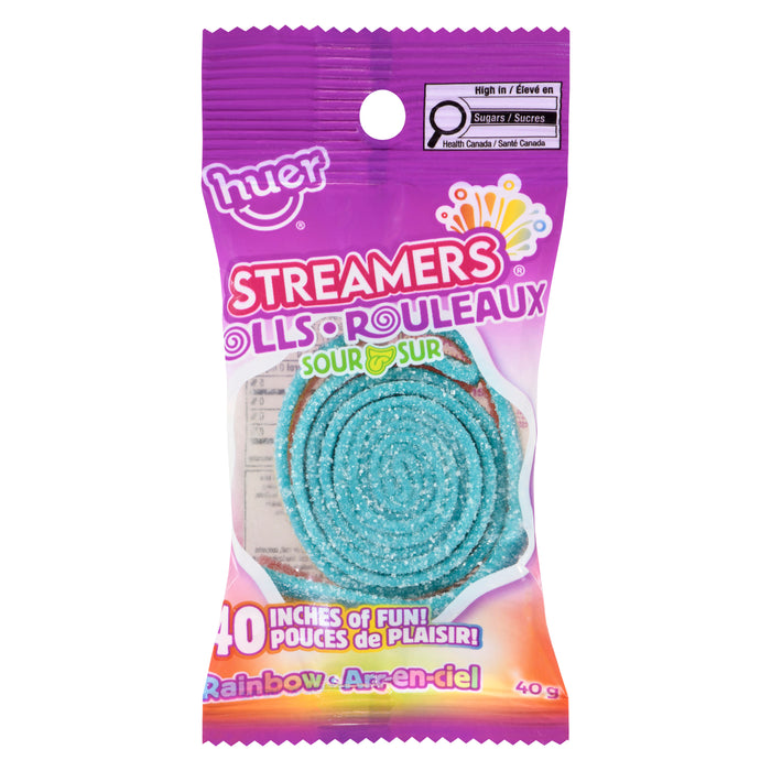 Huer Streamers Rolls Sour Rainbow, 40 g