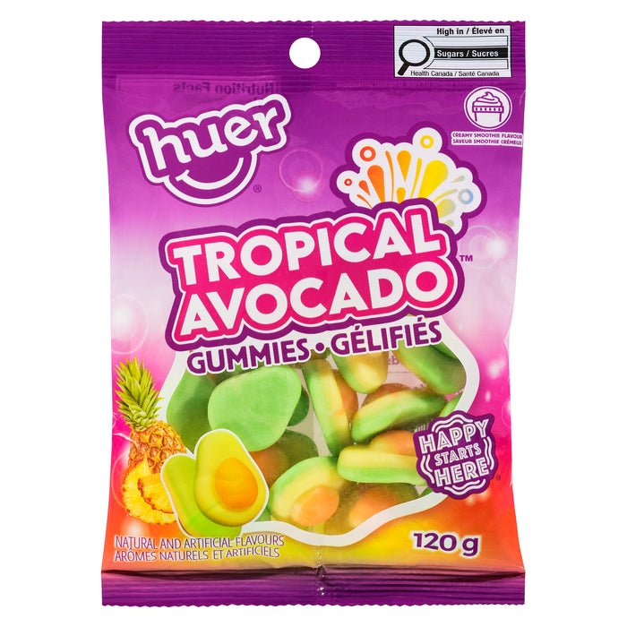 Huer Gummy Tropical Avocado, 120 g