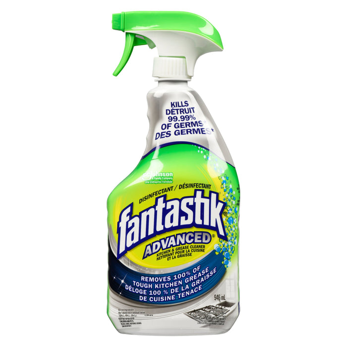 Désinfectant nettoyant pour la cuisine et la graisse Fantastik Advanced – 946 mL