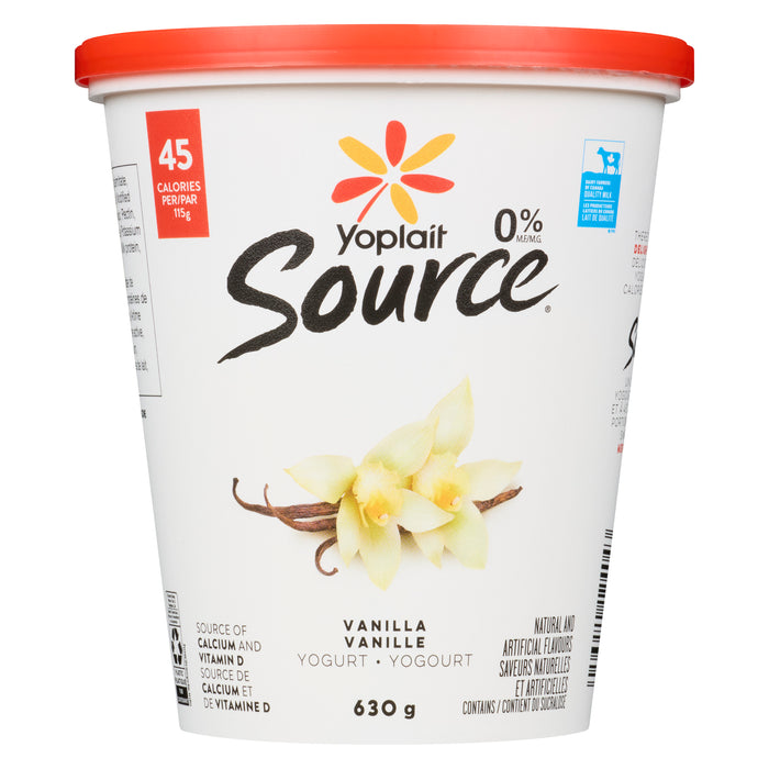 Yoplait Source Yogurt Vanilla 0% M.F., 630 g