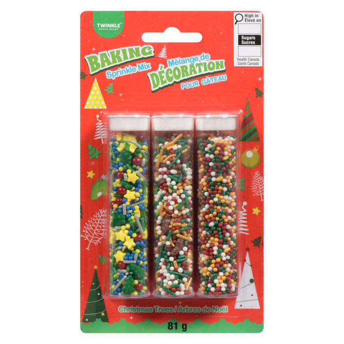Twinkle Baker Décor Baking Sprinkle Mix Christmas Trees, 81 g