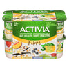 Activia Probiotic Yogurt Peach & Cereals Vanilla & Cereals Blueberry & Cereals Strawberry-Kiwi & Cereals 2.1% M.F., 12-Pack, 95 g