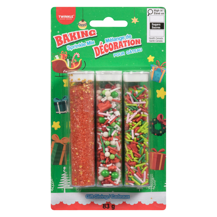 Twinkle Baker Décor Baking Sprinkle Mix Gift Giving, 83 g