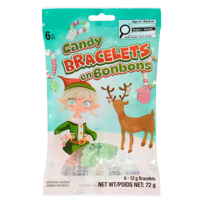 Holiday Candy Bracelets, 6-Pack