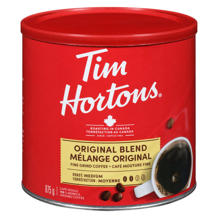 Tim Hortons Mélange Original Café Moulu 100 % Arabica Café Mouture Fine, 875 g