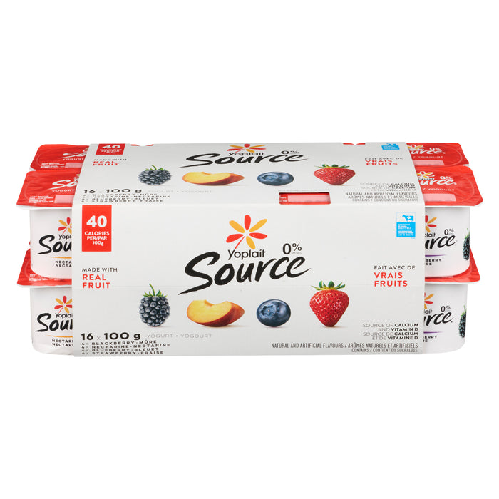 Yogourt 0 % M.G. Yoplait Source, emb. de 16 x 100 g