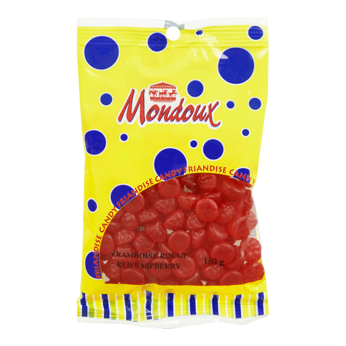 Bonbons de framboises rouges P'tits bonbons classiques Mondoux, 150 g