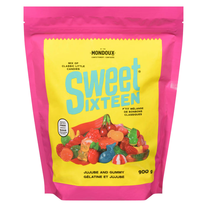 Mélange gélatine et jujube P'tit mélange de bonbons classiques Sweet Sixteen Mondoux, 900 g