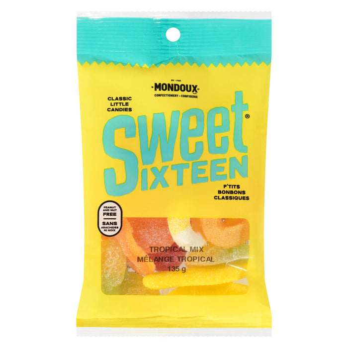 Mélange tropical P'tit mélange de bonbons classiques Sweet Sixteen Mondoux, 135 g