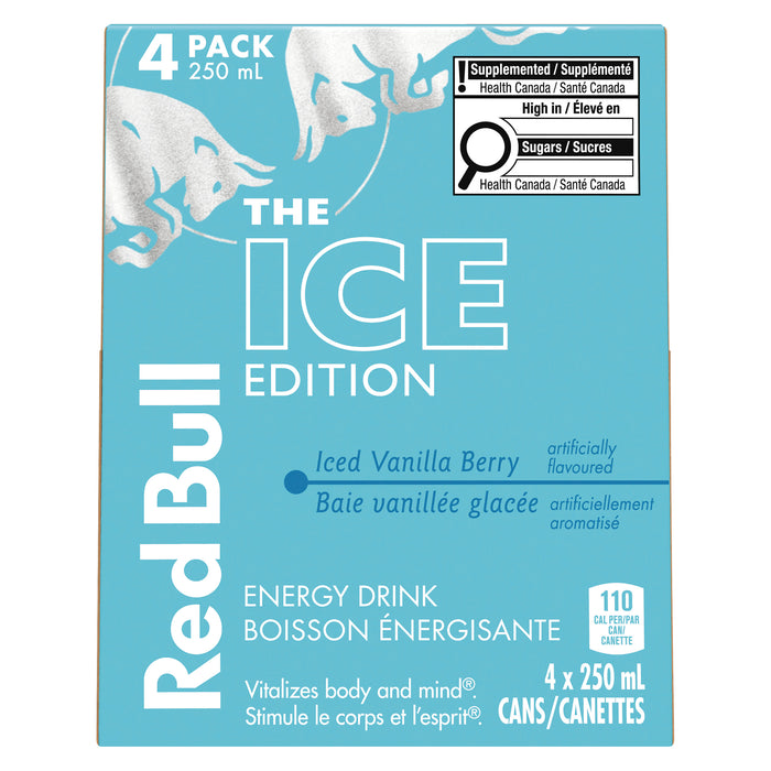Red Bull The Ice Edition Energy Drink Iced Vanilla Berry, 4-Pack x 250 ml