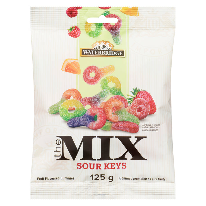 Bonbons gélifiés aromatisés aux fruits The Mix Waterbridge, Sour Keys, 125 g