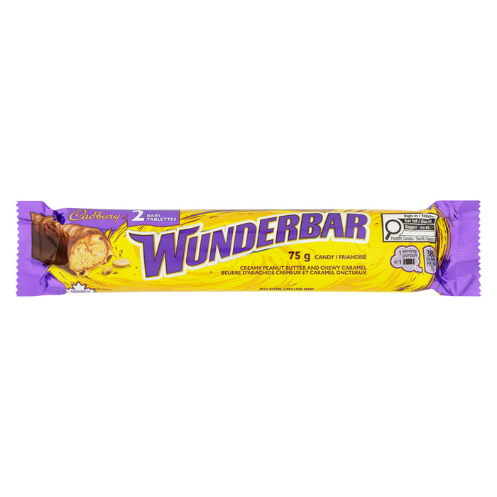 Cadbury Wunderbar Candy, 2-Pack, 75 g