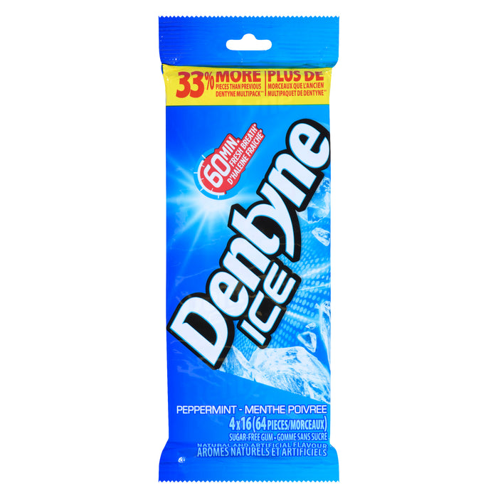 Dentyne Ice Sugar-Free Gum Peppermint, 4-Pack
