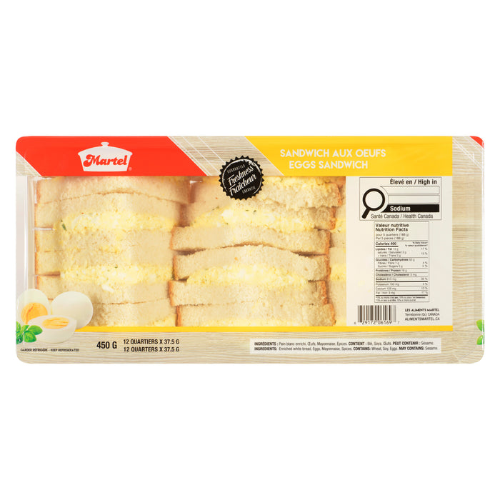 Martel Quartiers Sandwich aux Oeufs, emb. de 12, 40 g