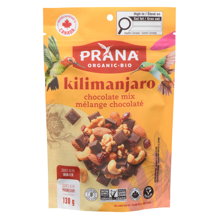 Mélange noix et fruits séchés Kilimanjaro mélange chocolaté Prana, 130 g