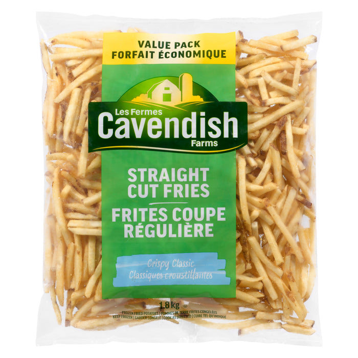 Les Fermes Cavendish Congelées Frites Coupe Régulière Classiques Croustillantes, 1.8 kg