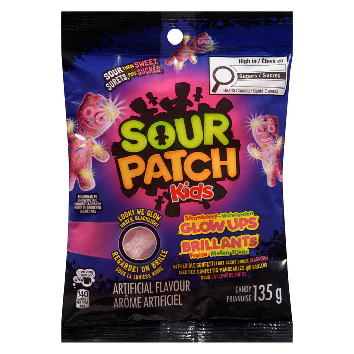 Sour Patch Kids Candy Strawberry-Watermelon Glowups, 135 g