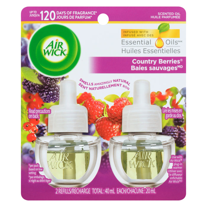 Air Wick Huile Parfumée Country Berries, emb. de 2, 20 ml
